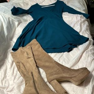 ModCloth Teal Sweater Dress